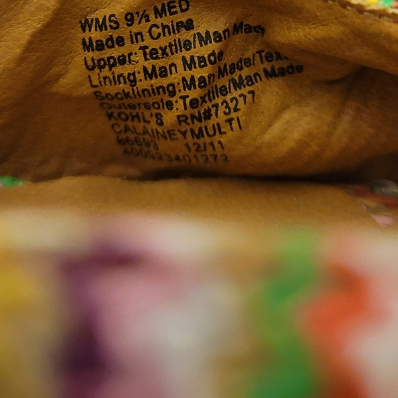 Candies Green Yellow Lainey Multicolor Platform Espadrille Platform Wedges 9.5 - Picture 4 of 10